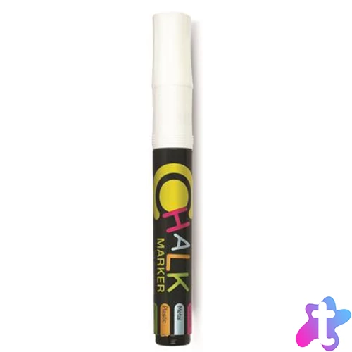Krétamarker, 2,5 mm, 1 db/bliszter, FLEXOFFICE "Chalkmarker", fehér
