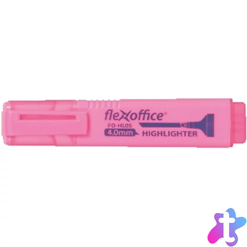 Szövegkiemelő, 1-4 mm, FLEXOFFICE "HL05", rózsaszín
