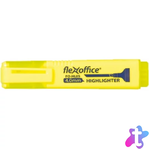 Szövegkiemelő, 1-4 mm, FLEXOFFICE "HL05", sárga