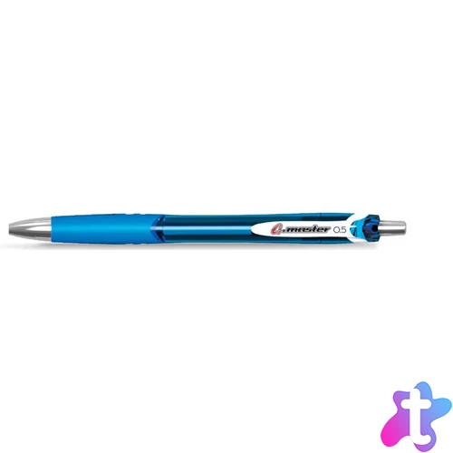 Zseléstoll, 0,25 mm, nyomógombos, FLEXOFFICE, "G.master", kék