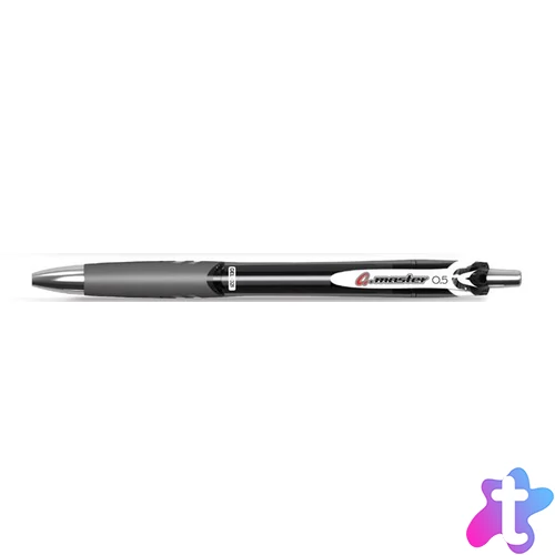 Zseléstoll, 0,25 mm, nyomógombos, FLEXOFFICE, "G.master", fekete