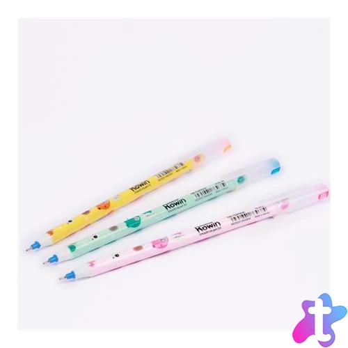 Golyóstoll, 0,3 mm, kupakos, FLEXOFFICE "Rowin", kék
