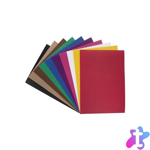 Hullámkarton, 35x50 cm, 10 lap, FOLIA, vegyes színek