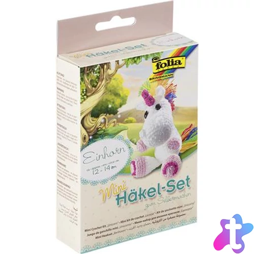 Mini horgolókészlet, FOLIA, „Unicorn”