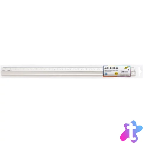 Vonalzó, aluminium, csúszásgátlós, 50 cm, FOLIA