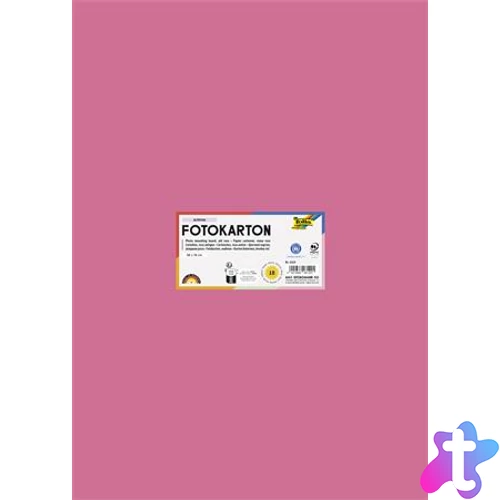 Dekorkarton, 2 oldalas, 50x70 cm, 300 g, 10 lap, FOLIA, fáradt rózsaszín