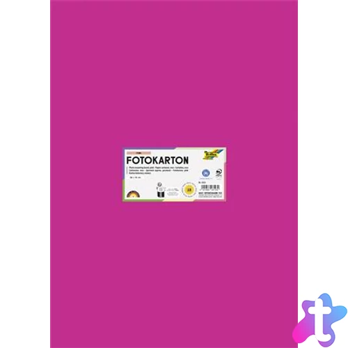 Dekorkarton, 2 oldalas, 50x70 cm, 300 g, 10 lap, FOLIA, rózsaszín