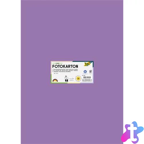 Dekorkarton, 2 oldalas, 50x70 cm, 300 g, 10 lap, FOLIA, sötét orgonalila