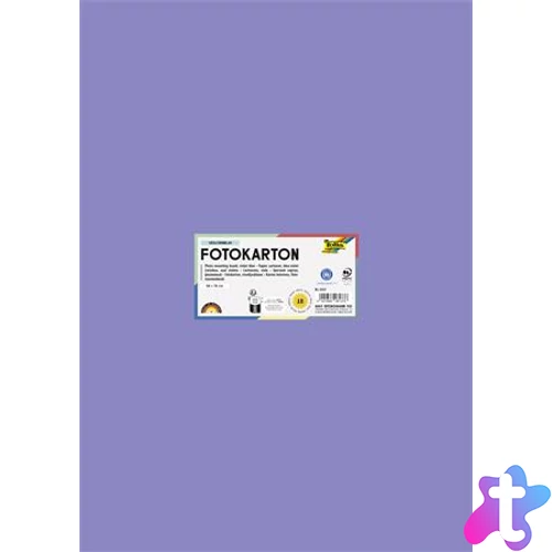 Dekorkarton, 2 oldalas, 50x70 cm, 300 g, 10 lap, FOLIA, ibolyakék