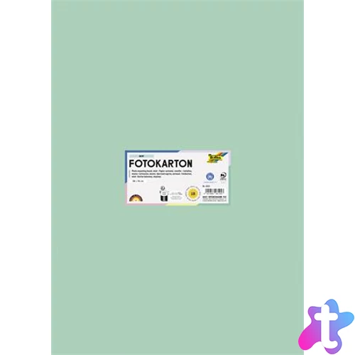 Dekorkarton, 2 oldalas, 50x70 cm, 300 g, 10 lap, FOLIA, menta