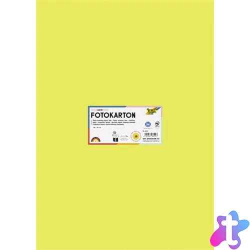 Dekorkarton, 2 oldalas, 50x70 cm, 300 g, 10 lap, FOLIA, lime