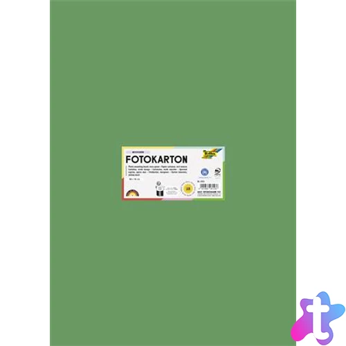 Dekorkarton, 2 oldalas, 50x70 cm, 300 g, 10 lap, FOLIA, mohazöld