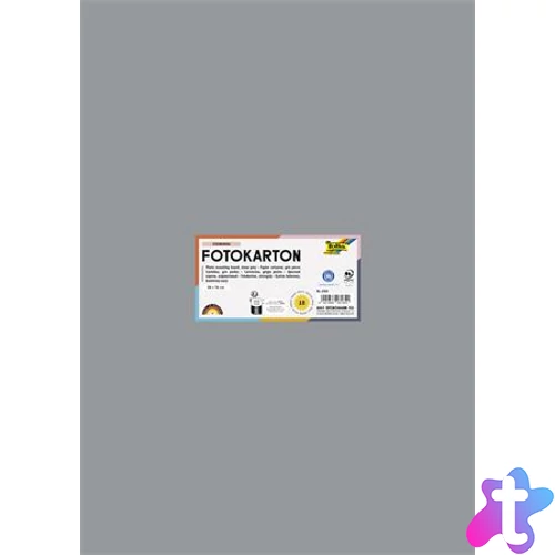 Dekorkarton, 2 oldalas, 50x70 cm, 300 g, 10 lap, FOLIA, kőszürke