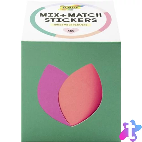 Matrica készlet, 460 db, FOLIA "Mix + Match", virágos motívumok