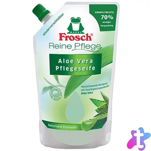 Folyékony szappan utántöltő, 0,5 l, FROSCH, aloe vera