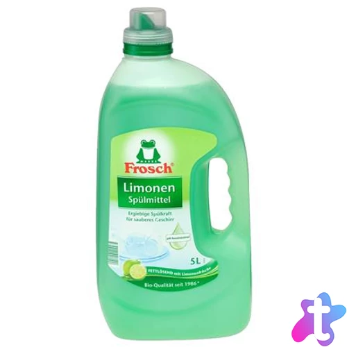 Mosogatószer, utántöltő, 5 l, FROSCH, zöld citrom