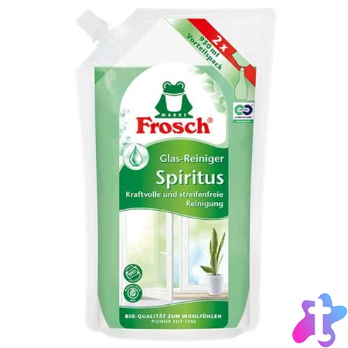 Ablaktisztító, spiritusszal, 950 ml, utántöltő, FROSCH