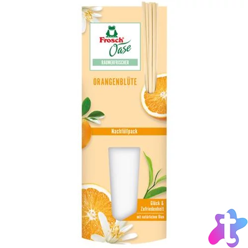 Légfrissítő, 90 ml, utántöltő, FROSCH "Oase", narancs