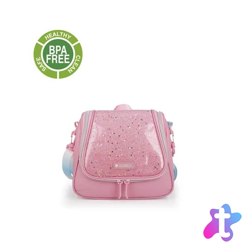 Uzsonnás táska, GABOL "Glam", rózsaszín csillámos