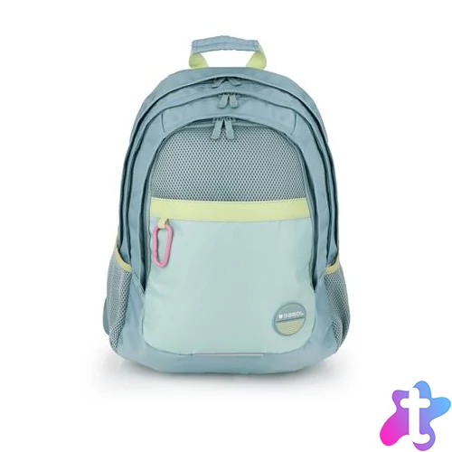 Hátizsák, iskolatáska, cipzáras, GABOL "Whisper", mentazöld