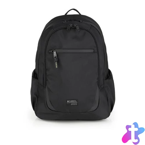 Hátizsák, iskolatáska, cipzáras, GABOL "Panther", fekete