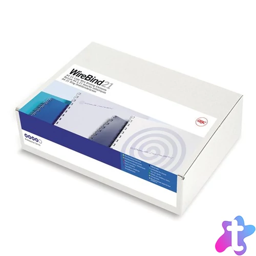 Spirál, fém, 2:1, 10 mm, 85 lap, GBC "MultiBind 21",  fehér