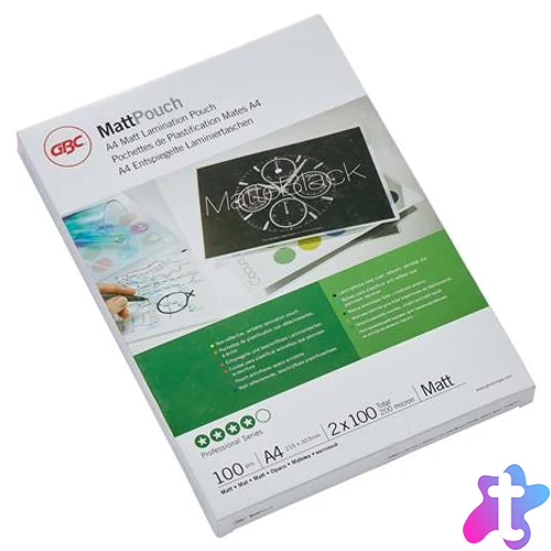 Meleglamináló fólia, 100 mikron, A4, matt, GBC