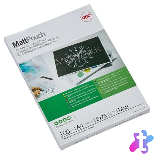 Meleglamináló fólia, 75 mikron, A4, matt, GBC
