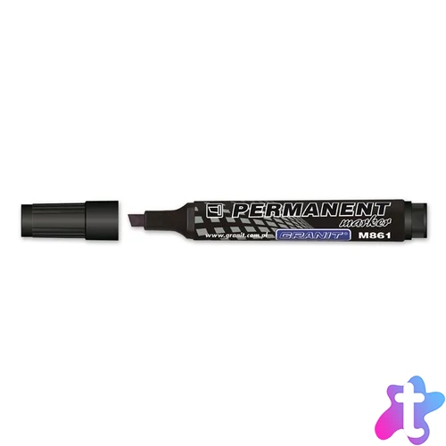 Alkoholos marker, 1-5 mm, vágott, GRANIT "M861", fekete