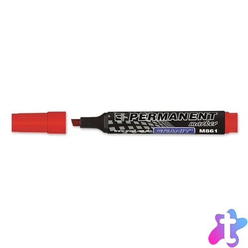 Alkoholos marker, 1-5 mm, vágott, GRANIT "M861", piros