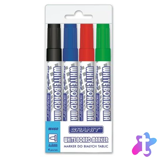 Táblamarker készlet, 2-3 mm, kúpos, GRANIT "M460", 4 különböző szín