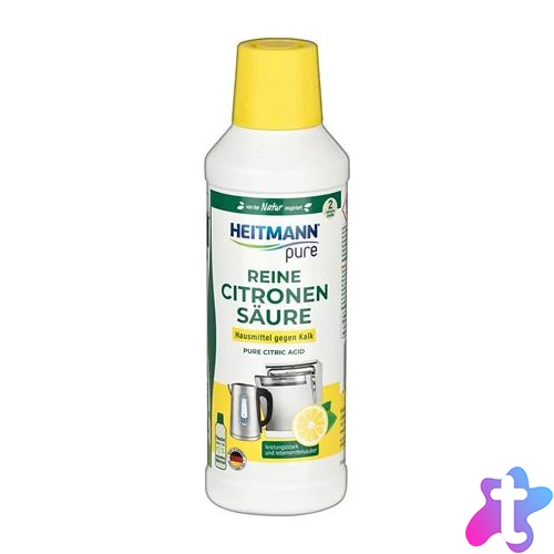 Vízkőoldó folyadék, citromsavval, 500 ml, HEITMANN "Pure"