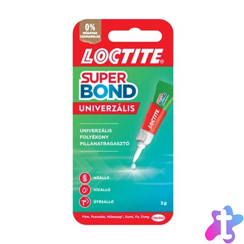 Pillanatragasztó, 3 g, HENKEL "Loctite Super Bond Liquid"