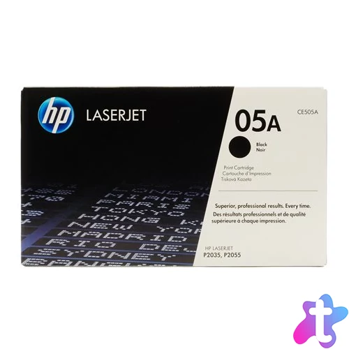 CE505A Lézertoner LaserJet P2035, P2055 nyomtatókhoz, HP 05A, fekete, 2,3k