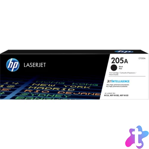 CF530A Lézertoner HP Color Laserjet MFP M181fw nyomtatókhoz, HP 205A, fekete, 1,1k