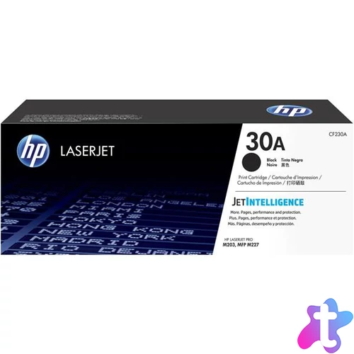 CF230A Lézertoner Laserjet M203, M227 nyomtatókhoz, HP 30A, fekete, 1,6k