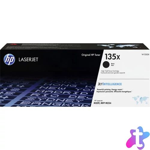 W1350X Lézertoner LaserJet M209, MFP M234 nyomtatókhoz, HP 135X, fekete, 2,4k
