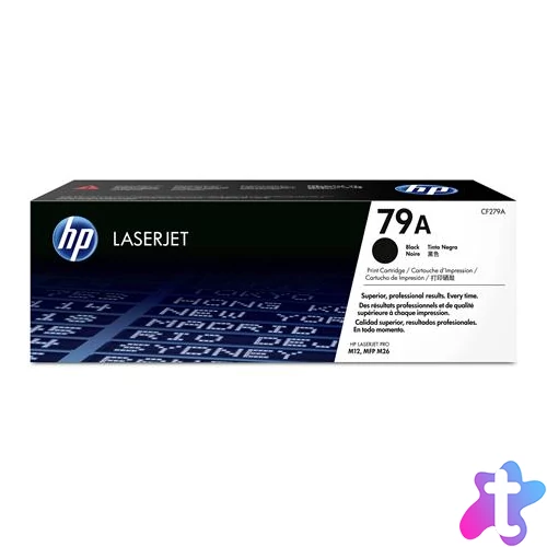 CF279A Lézertoner LaserJet M12, M26 nyomtatókhoz, HP 79A, fekete, 1k