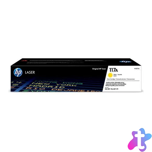 W2072A Lézertoner Color Laser 150, MFP178, MFP179 nyomtatókhoz, HP 117A, sárga, 0,7k