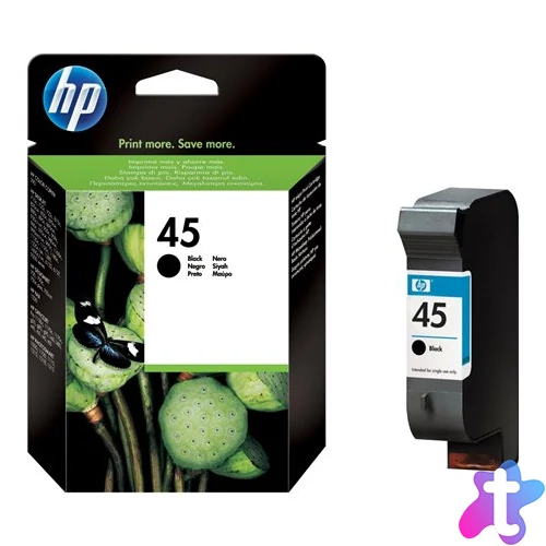 51645AE Tintapatron DeskJet 710c, 720c, 815c nyomtatókhoz, HP 45, fekete, 42ml