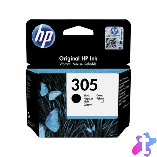 3YM61AE Tintapatron Deskjet 2320,2710, 4120 nyomtatókhoz, HP 305, fekete, 120 oldal