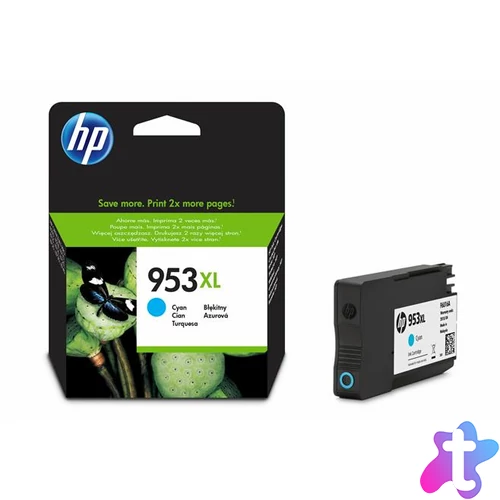 F6U16AE Tintapatron OfficeJet Pro 8210, 8700-as sorozathoz, HP 953XL, cián, 1,6k