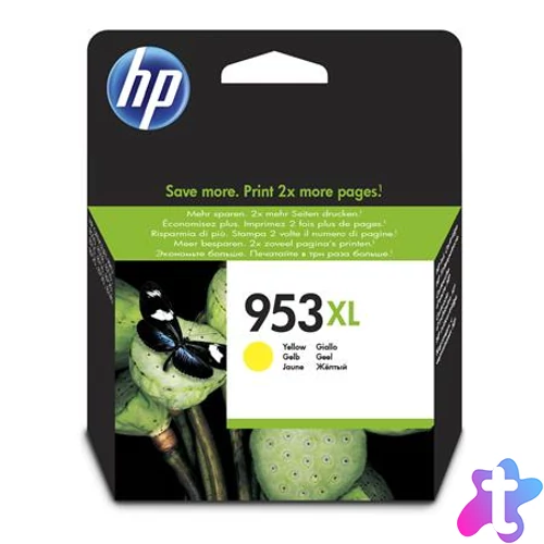 F6U18AE Tintapatron OfficeJet Pro 8210, 8700-as sorozathoz, HP 953XL, sárga, 1,6k