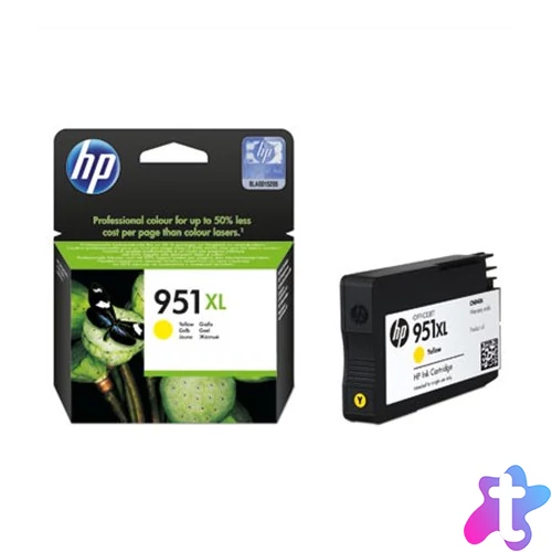 CN048AE Tintapatron OfficeJet Pro 8100 nyomtatóhoz, HP 951xl, sárga, 1,5k