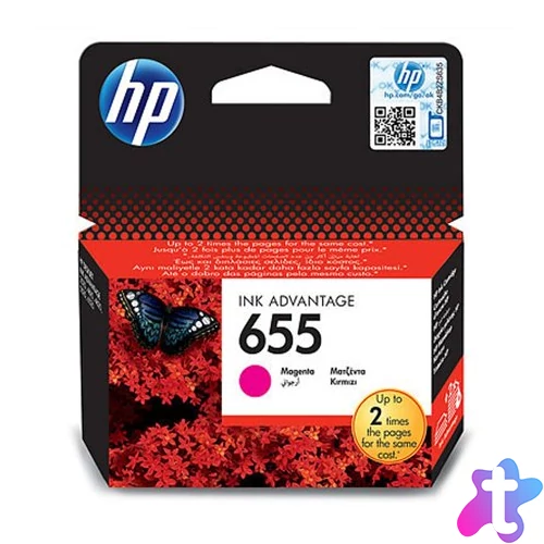 CZ111E Tintapatron Deskjet Ink Advantage 3520 sor nyomtatókhoz, HP 655, magenta, 600 oldal