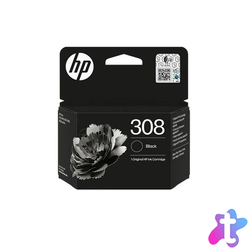 7FP21UE Tintapatron Deskjet 2900, Envy 6110e nyomtatókhoz, HP 308, fekete, 160 oldal