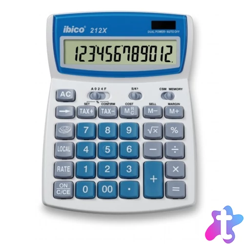 Számológép, asztali, 12 számjegy, IBICO "212X"