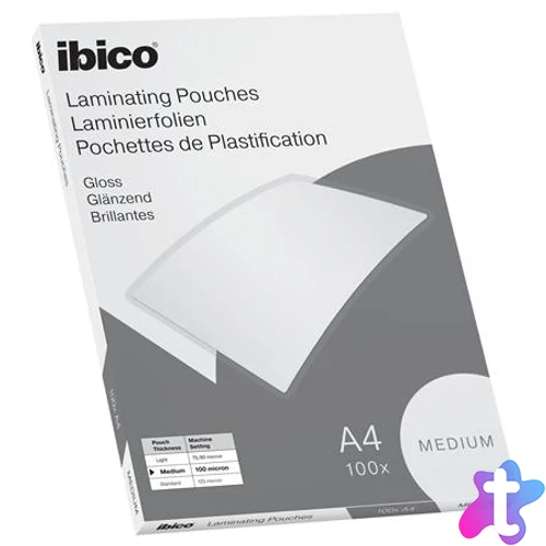 Meleglamináló fólia, 100 mikron, A4, fényes, IBICO "Medium"