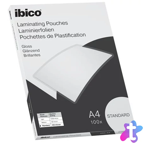 Meleglamináló fólia, 125 mikron, A4, fényes, IBICO "Standard"