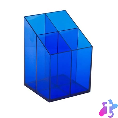 Írószertartó, ICO, áttetsző kék